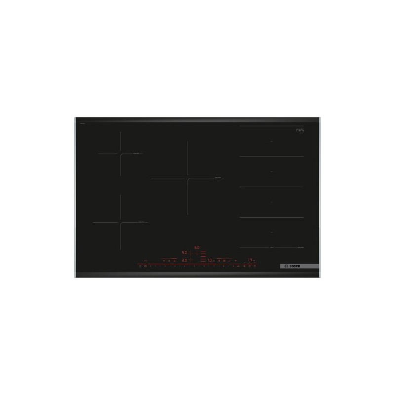 Bosch Serie 8 PXV875DV1E hobs Negro Integrado 82 cm Con placa de inducción 5 zona(s)