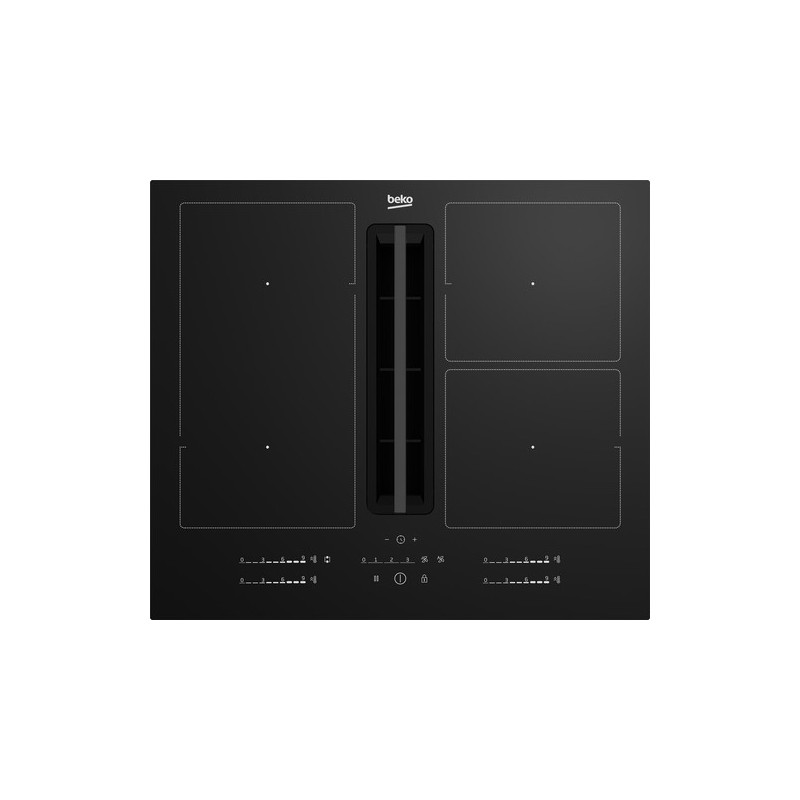 Beko HIXI 64700 UF Negro Integrado 60 cm Con placa de inducción 4 zona(s) Campana integrada