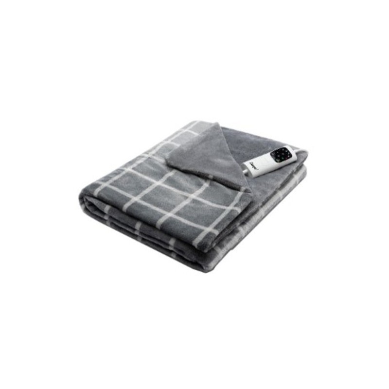 Daga 16874 manta eléctrica y almohadilla 150 W Gris, Blanco Tela, Terciopelo