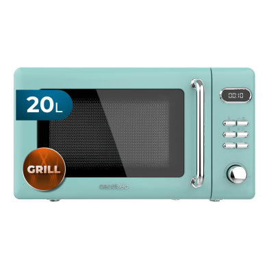 ProClean 5110 Retro Green Microondas digital con grill de 20 L Electrodomésticos de Alta Eficiencia