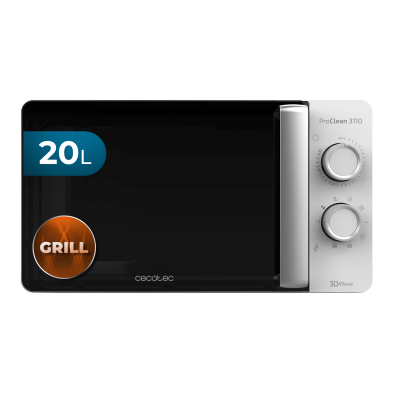 ProClean 3110. Microondas con Grill de 700 W, Grill 800 W, 20 L - Tecnología y Fiabilidad Garantizada