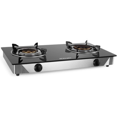 Orbegozo FO 2720 Negro, Acero inoxidable Encimera Encimera de gas 2 zona(s)