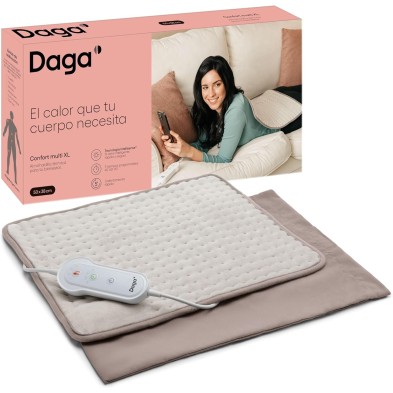 Almohadilla Eléctrica Daga Confort Multi XL 110 W Gris Microfibra