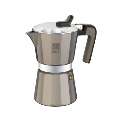 Cafetera Italiana BRA TITANIUM 6 tazas Titanium