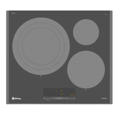 Placa Inducción Balay 3EB967AH 60 cm 3 Zonas Biselada Gris Antracita