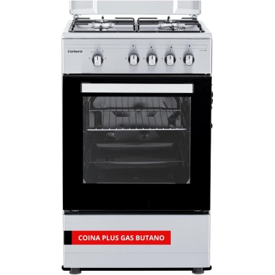 Cocina de Gas CORBERO CCSF45020BX 4 fuegos de Butano Parrilla Cromada