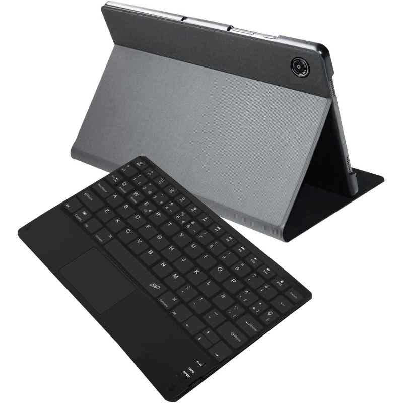 FUNDA Y TECLADO BT SILVER HT TAB A9+/A11+ 11 GRIS
