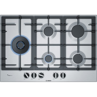 Encimera de gas Bosch Serie 6 PCS7A5B90 hobs Acero inoxidable Integrado  5 zona(s)