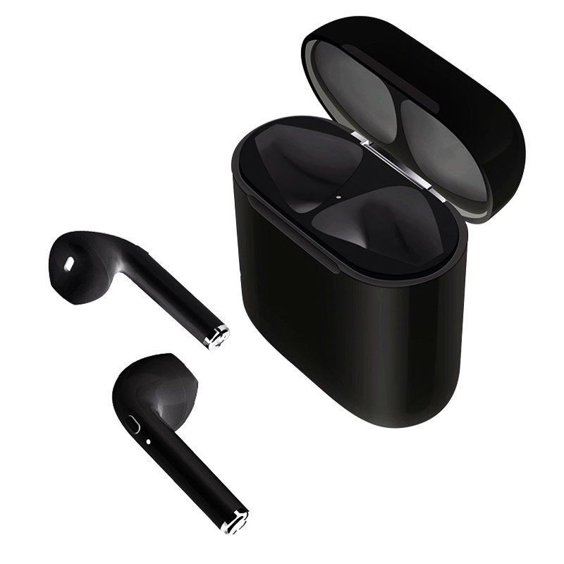 Blanco Compatible con la mayoría de los Dispositivos con Caja de Carga Mini Auriculares V4.2 micrófono estéreo y HD Auricular Bluetooth inalámbrico 