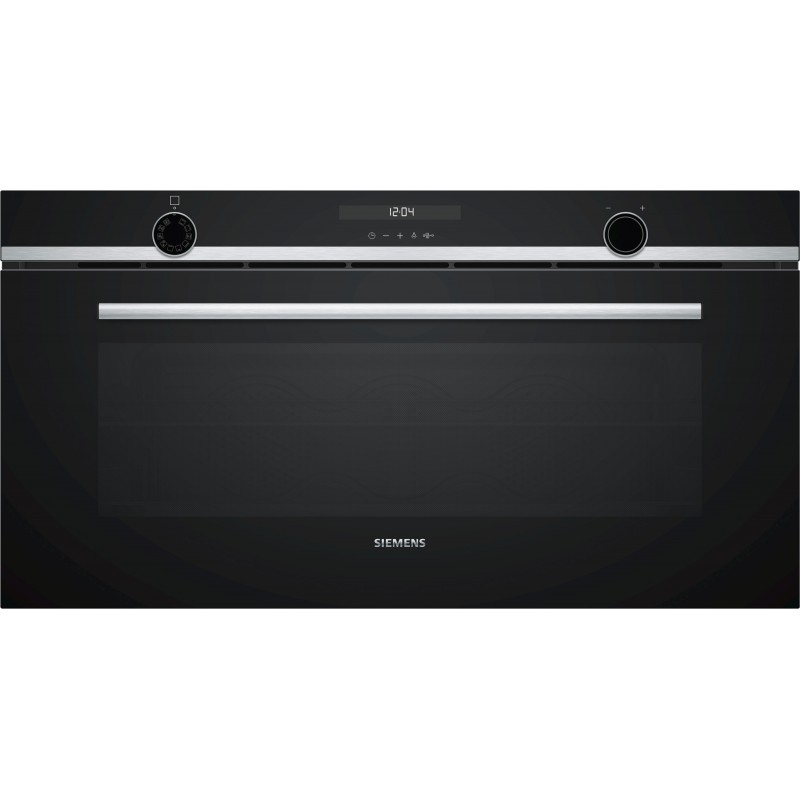 Horno SIEMENS VB558C0S0 Multifunción de 90 cm Cristal negro con acero  inoxidable