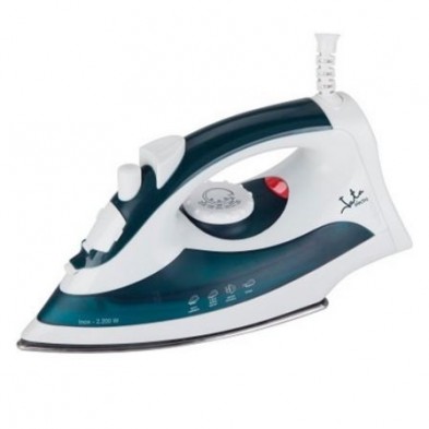 Plancha a vapor JATA PL120 acero inoxidable 2200 W Azul, Blanco