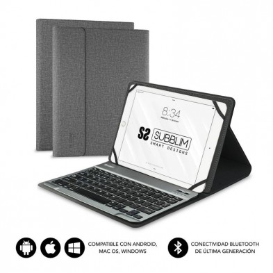 Funda con Teclado Subblim Keytab Pro Bluetooth 10,1" Gris