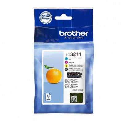 Cartucho de tinta original brother lc-3211val multipack