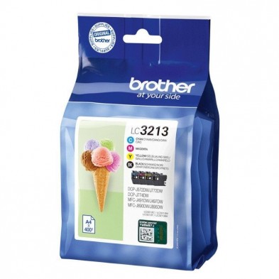 Cartucho de tinta original brother lc-3213val multipack/ cian/ magenta/ amarillo/ negro