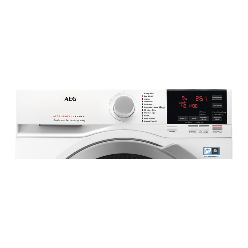 AEG L6FBG942P lavadora Carga frontal 9 kg 1400 RPM C Blanco