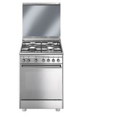 Smeg CX68M8-1 cocina Cocina independiente Encimera de gas Acero inoxidable A