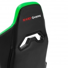 Mars Gaming MGC3 Silla para videojuegos universal Asiento acolchado Negro, Verde
