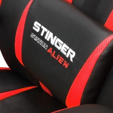 Woxter Stinger Station Alien Silla para videojuegos de PC Asiento acolchado Negro, Rojo