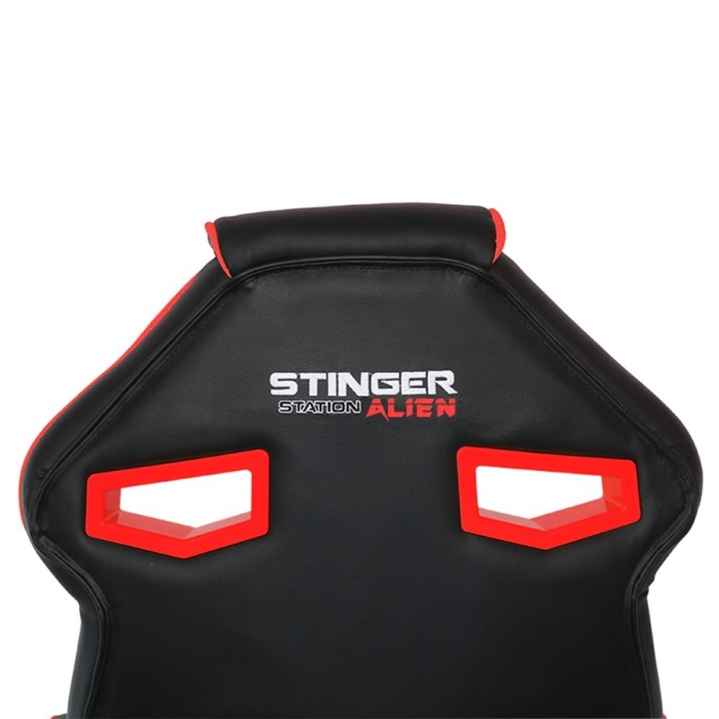 Woxter Stinger Station Alien Silla para videojuegos de PC Asiento acolchado Negro, Rojo