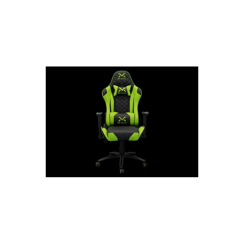 Droxio TROUN silla para videojuegos Silla para videojuegos de PC Asiento acolchado Negro, Verde
