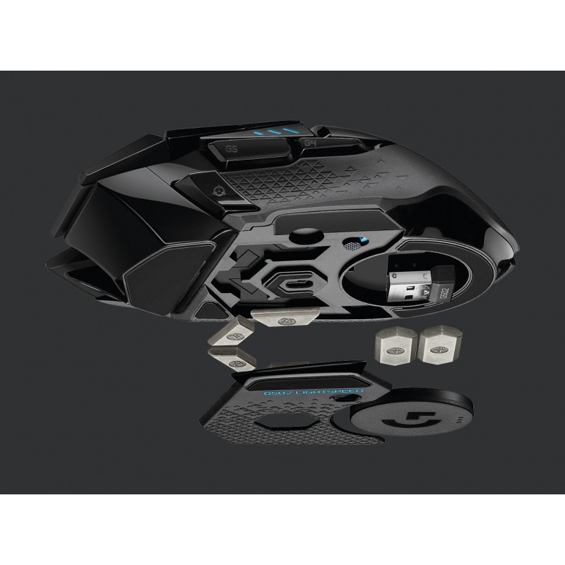 Logitech G G502 LIGHTSPEED ratón mano derecha RF inalámbrico 16000 DPI