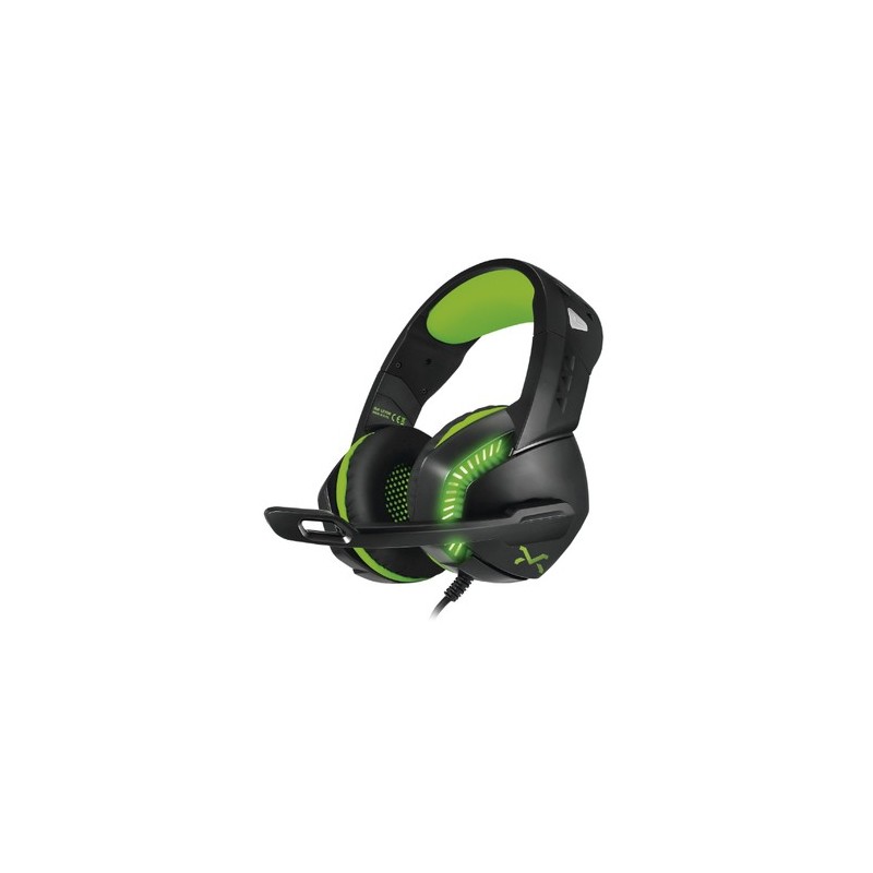 Droxio LEYON auricular y casco Auriculares Alámbrico Diadema Juego USB tipo A Negro, Verde