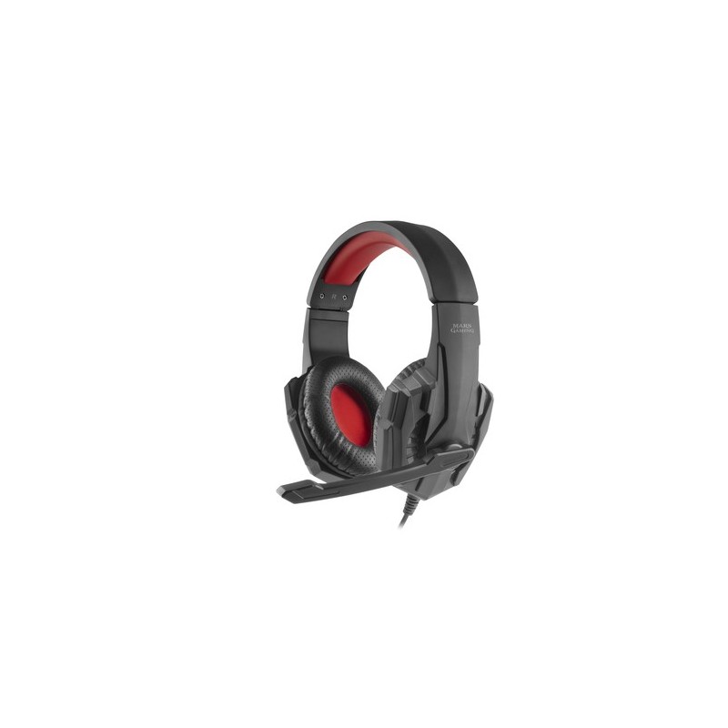 Mars Gaming MH020 auricular y casco Auriculares Alámbrico Diadema Juego Negro, Rojo