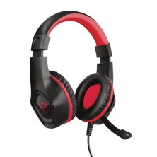 Trust GXT 404R Rana Auriculares Alámbrico Diadema Juego Negro, Rojo