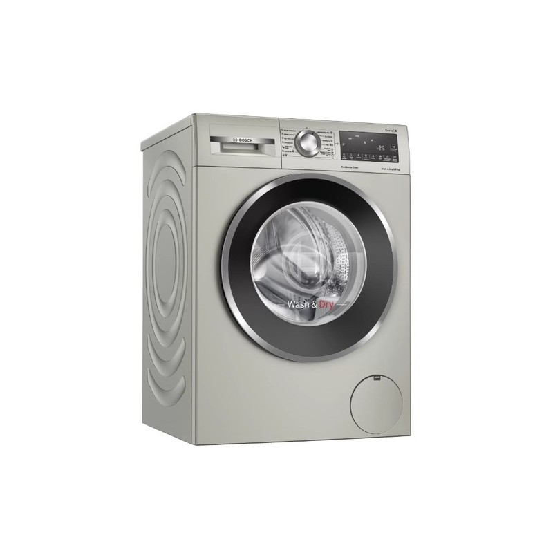 Bosch Serie 6 WNA1441XES lavadora-secadora Independiente Carga frontal Acero inoxidable E
