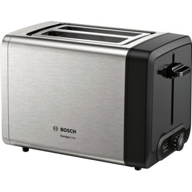 Bosch TAT4P420 tostadora 2 rebanada(s) 970 W Negro, Acero inoxidable