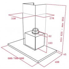 Teka DSJ 750 De pared Acero inoxidable 401 m³/h D