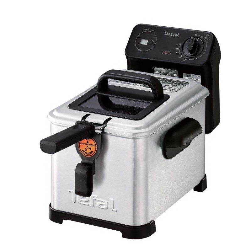 Tefal Filtra Pro FR5160 freidora Sencillo 2400 W Negro, Acero inoxidable