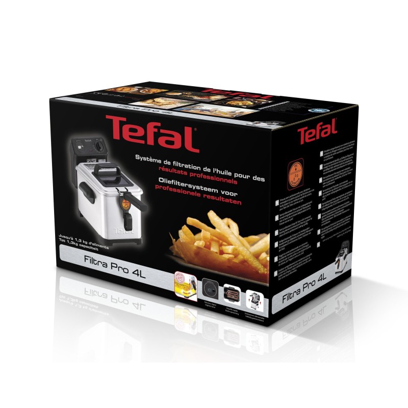 Tefal Filtra Pro FR5160 freidora Sencillo 2400 W Negro, Acero inoxidable