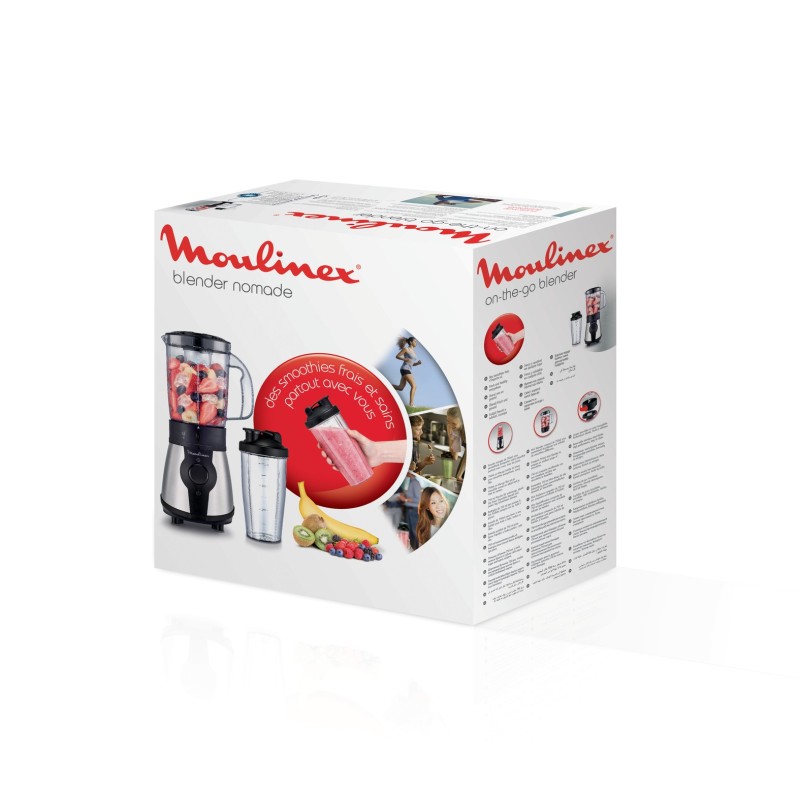 Moulinex LM1B1D10 licuadora 0,75 L Batidora de vaso 300 W Acero inoxidable