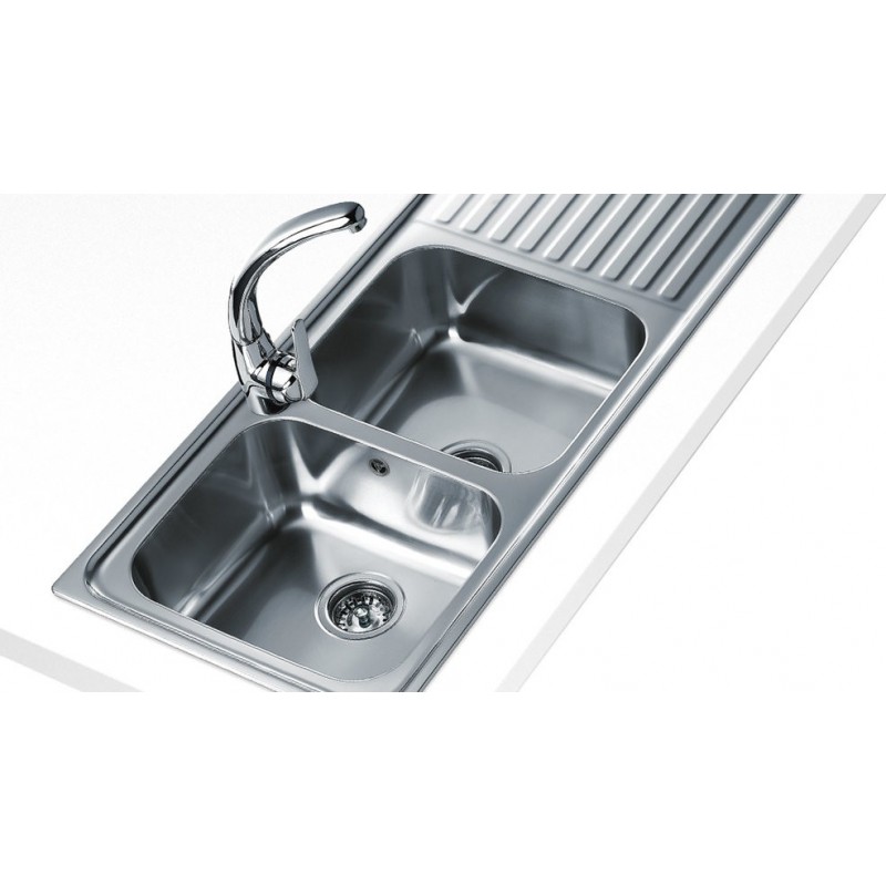 Teka CLASSIC 2B 1D Lavabo sobre-encimera Rectangular Acero inoxidable