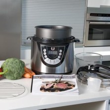 Cecotec 02003 olla a presión 6 L Negro, Acero inoxidable 1000 W