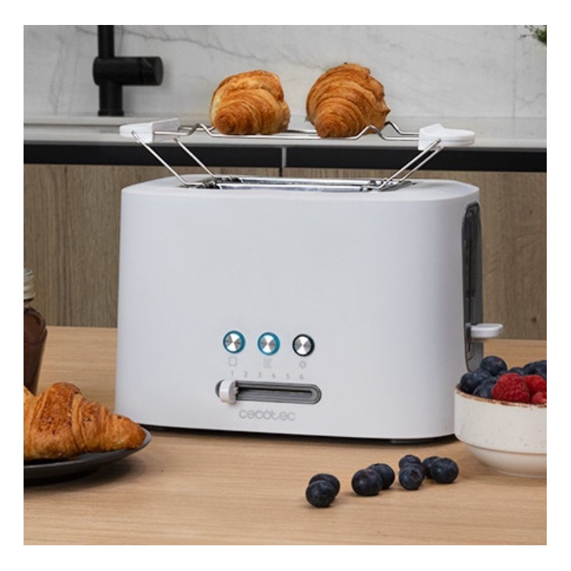 Cecotec TOAST&TASTE 9000 DOUBLE WHITE 2 rebanada(s) 980 W Blanco