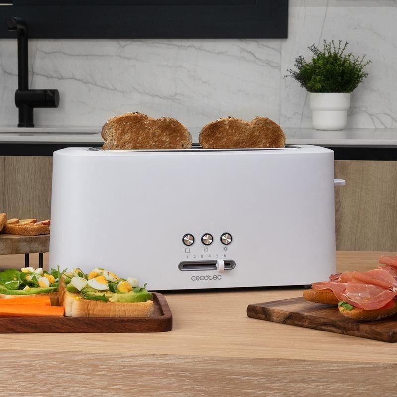Cecotec 03189 tostadora 2 rebanada(s) 980 W Blanco