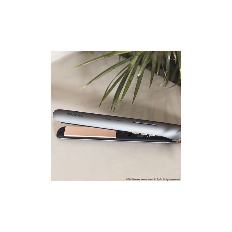 Cecotec Bamba RitualCare 880 Hidraprotect Plancha de pelo Caliente Gris