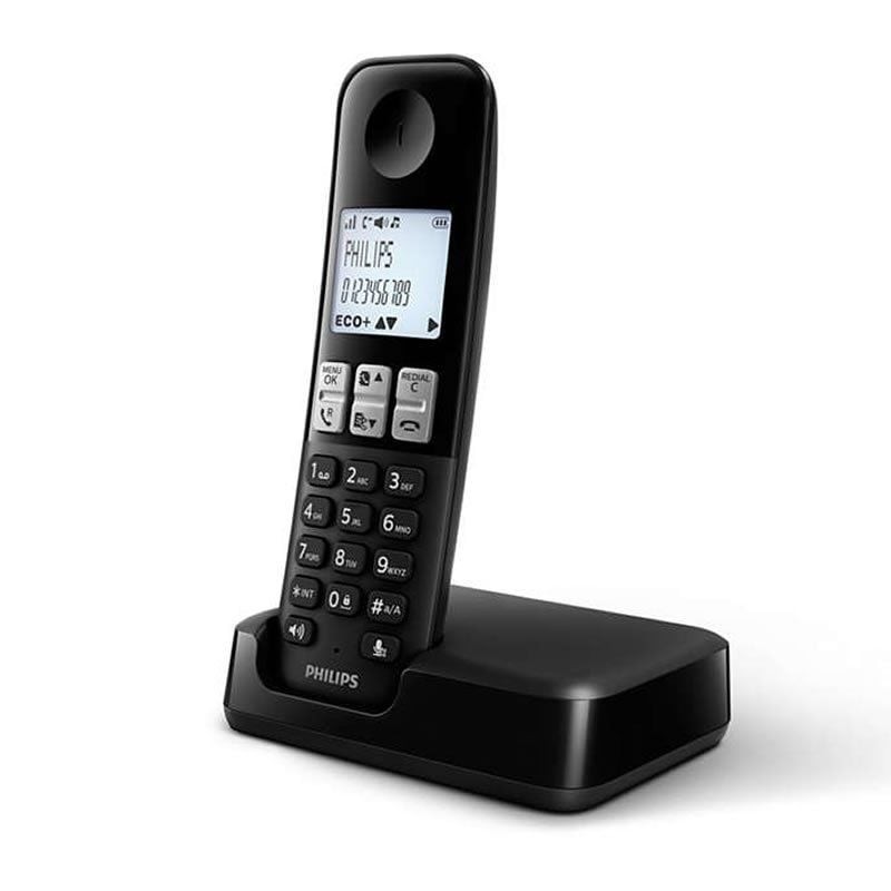 Teléfono Inalámbrico Philips D2501B 01  Negro