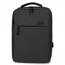 Mochila Subblim Traveller Airpadding Backpack para Portátiles hasta 15.6'  Puerto USB  Gris