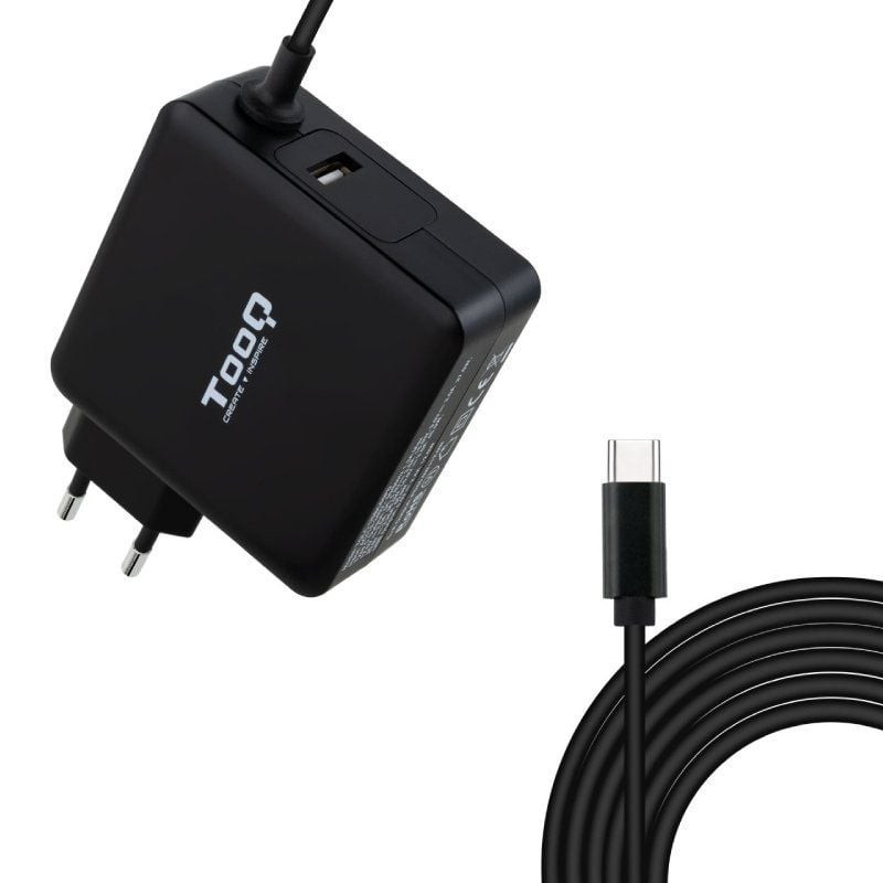 Cargador de Portátil TooQ TQLC-USBC90PD USB-C  90W  Automático  Voltaje 5-20V  1 USB