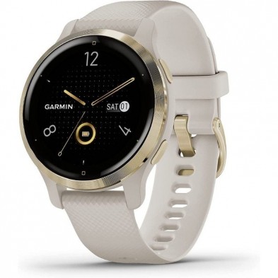 Smartwatch Garmin Venu 2S Notificaciones  Frecuencia Cardíaca  GPS  Oro y Beige