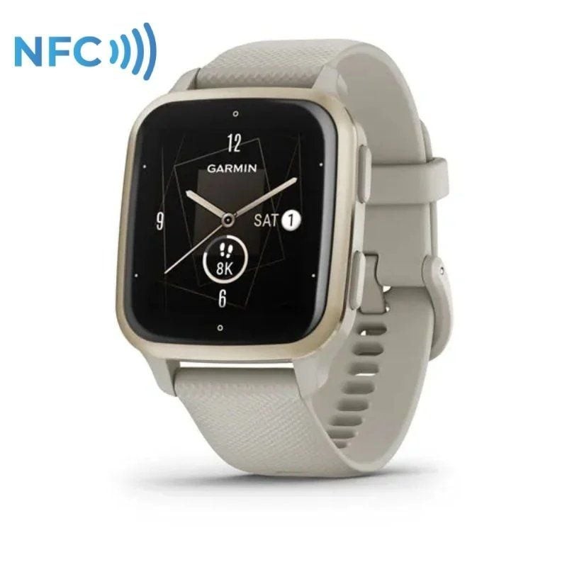 Smartwatch Garmin Venu SQ 2 Music Edition  Notificaciones  Frecuencia Cardíaca  GPS  Oro Crema y Gris