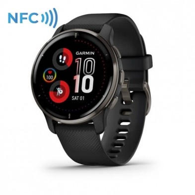 Smartwatch Garmin Venu 2 Plus  Notificaciones  Frecuencia Cardíaca  GPS  Negro Pizarra