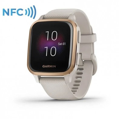Smartwatch Garmin Venu SQ Music Edition  Notificaciones  Frecuencia Cardíaca  GPS  Oro Rosa