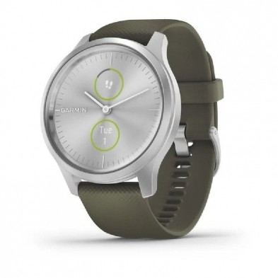 Smartwatch Garmin Vívomove Style Notificaciones  Frecuencia Cardíaca  GPS  Plata y Verde