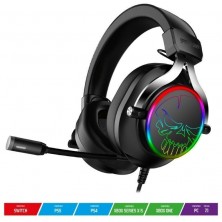 Auriculares Gaming con Micrófono Spirit of Gamer XPERT H600  Jack 3.5  USB 2.0  Gris Oscuro