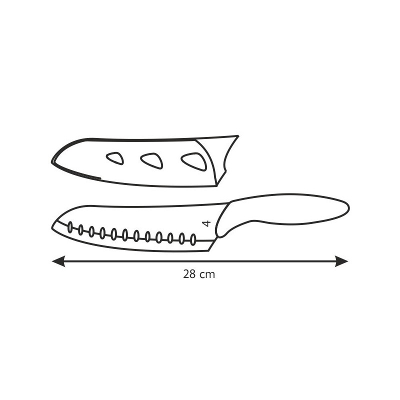 Tescoma 863096 cuchillo de cocina Acero inoxidable 1 pieza(s) Cuchillo Santoku