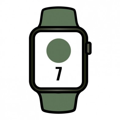 Apple Watch Series 7  Gps  Cellular  41 mm  Caja de Aluminio en Verde  Correa deportiva Verde Trebol